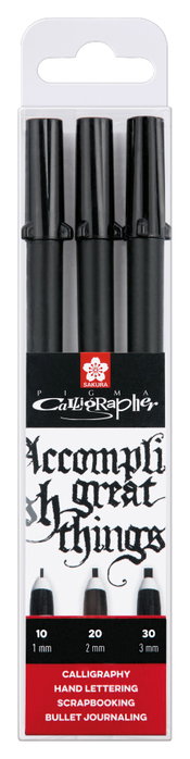 Sakura Estuche Pigma Calligrapher, 3 pièces noir Sakura Estuche Pigma Calligrapher, 3 pièces noir